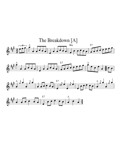 The Boys Of Bluehill (Early Am Hornpipes) sheet music preview