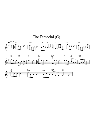 The Fantocini  (G) sheet music preview