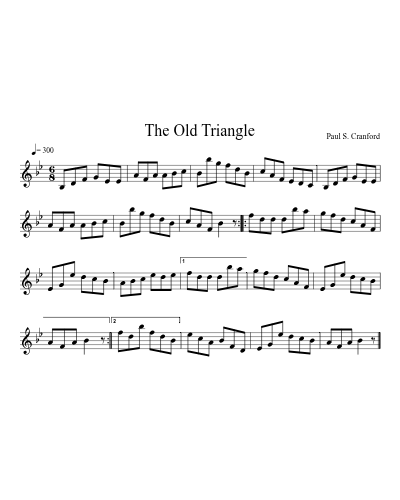 The Old Triangle sheet music preview