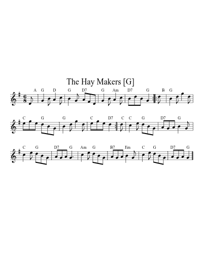 The Hay Makers  [G] sheet music preview