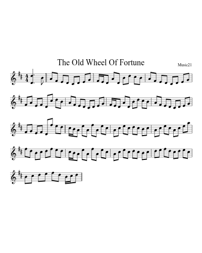 The Old Wheel Of Fortune sheet music preview