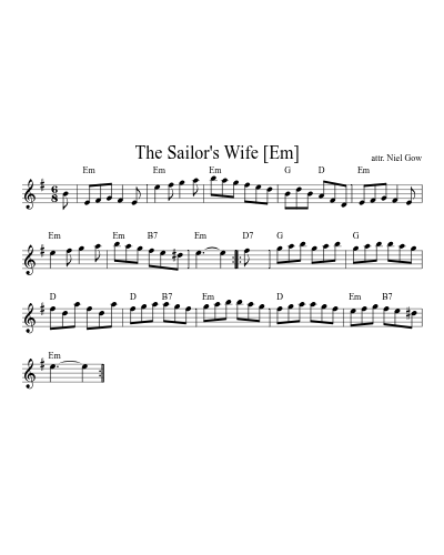 the Sailor's Wife   [Em] (Early Am Jigs)
