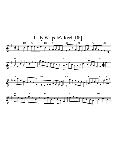 Lady Walpole's Reel  (A) (Early Am Reels)