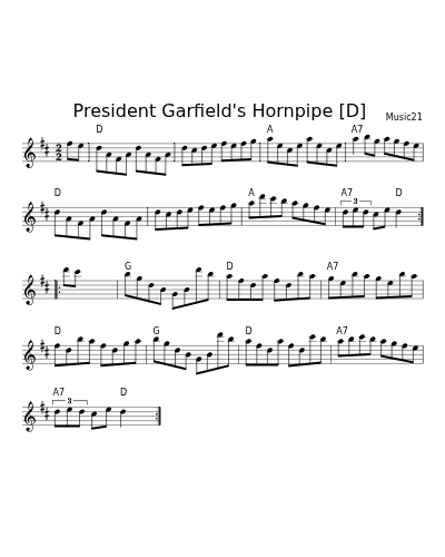 President Garfield's Hornpipe  [D] (Early Am Reels)