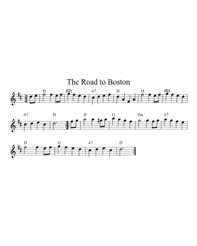 the Road to Boston (Early Am Reels) sheet music preview
