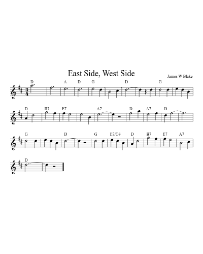 East Side, West Side (Version 2)