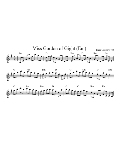 Miss Gordon of Gight  (Em)