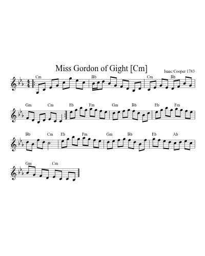 Miss Gordon of Gight  [Cm] (Version 2)