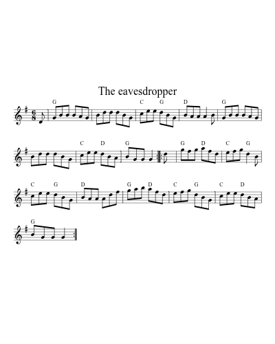 The eavesdropper (Version 4) sheet music preview