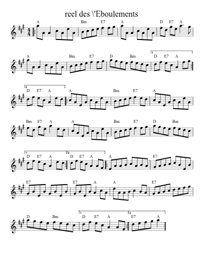 reel des \'Eboulements