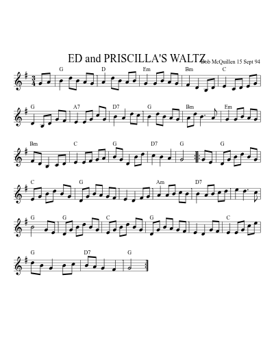 ED and PRISCILLA'S WALTZ (Version 2)