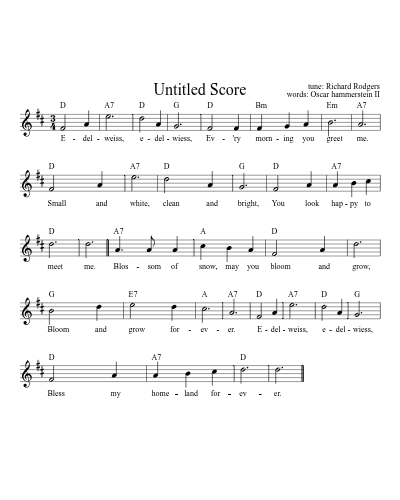 Edelweiss Song (Version 2)