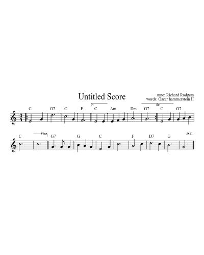 Edelweiss Tune (Version 2) sheet music preview
