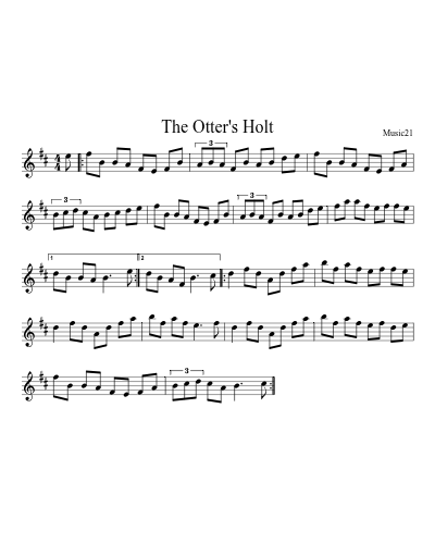 The Otter's Holt sheet music preview