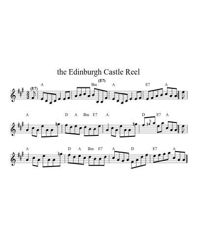 the Edinburgh Castle Reel