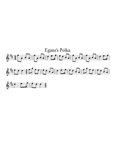 Egans's Polka sheet music preview