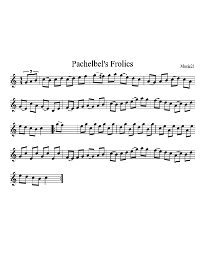 Pachelbel's Frolics