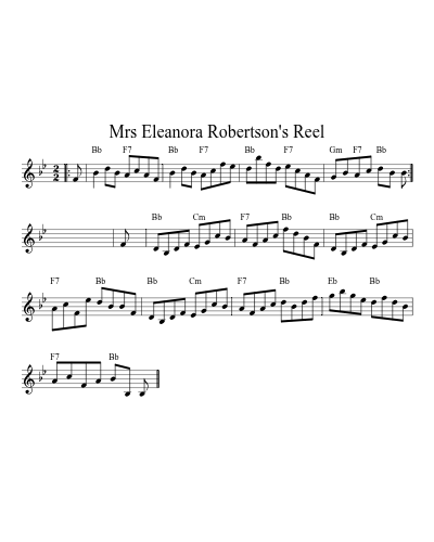 Mrs Eleanora Robertson's Reel