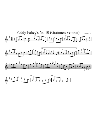 Paddy Fahey's No 10 (Grainne's version)