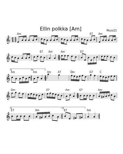 Ellin polkka  [Am] (Version 2)