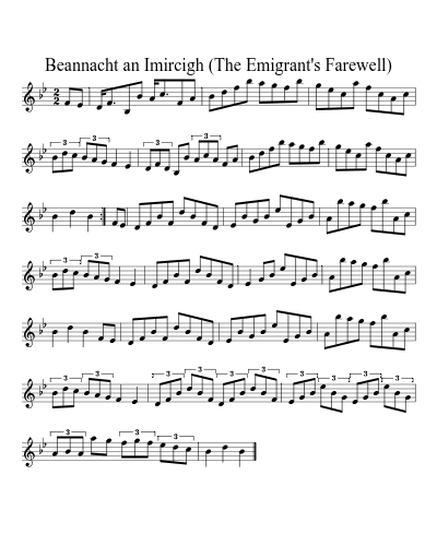 Beannacht an Imircigh (The Emigrant's Farewell) (Version 4)
