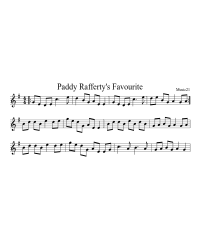 Paddy Rafferty's Favourite