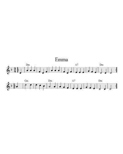 Emma (Version 4) sheet music preview