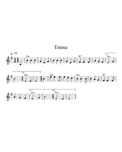 Emma (Version 7) sheet music preview