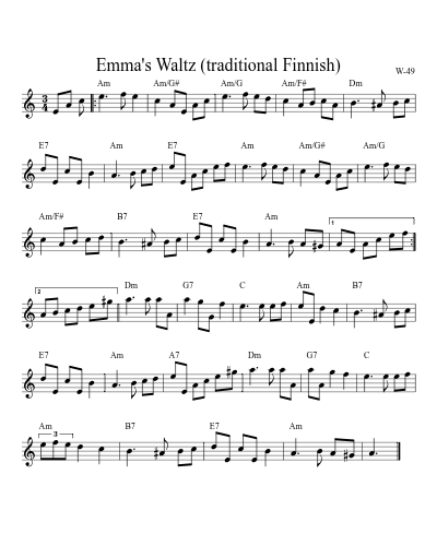 Emma's Waltz (traditional Finnish)