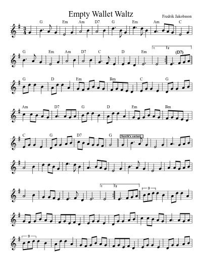 Empty Wallet Waltz