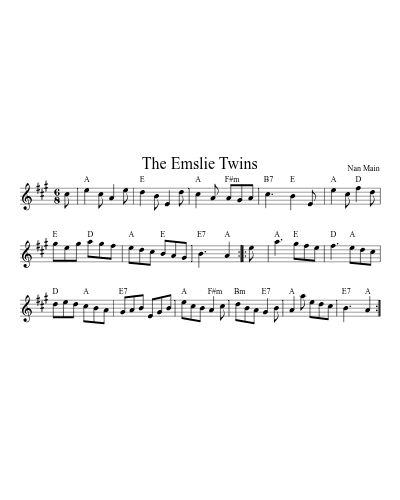 The Emslie Twins sheet music preview