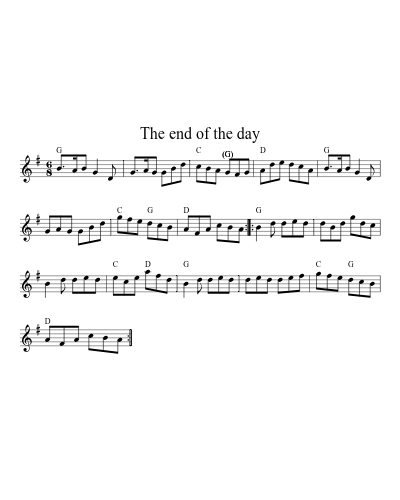 The end of the day (Version 5) sheet music preview