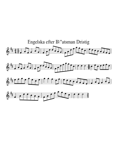 Engelska efter B\"atsman Dristig