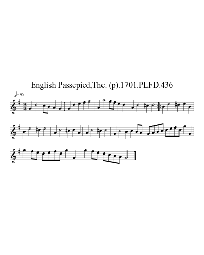 English Passepied,The. (p).1701.PLFD.436 preview
