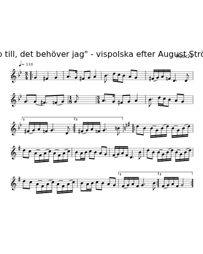 "En sup till, det behöver jag" - vispolska efter August Strömberg