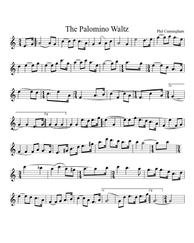 The Palomino Waltz (Version 2) sheet music preview
