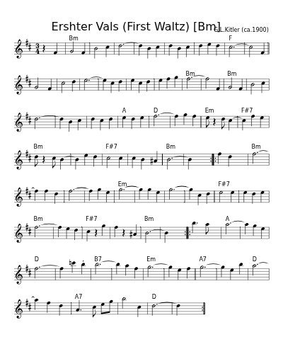 Ershter Vals (First Waltz)    [Bm]