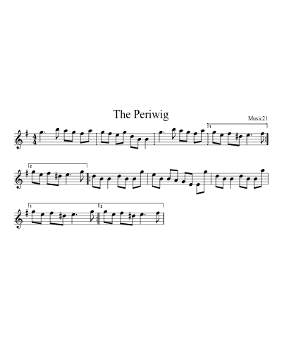 The Periwig sheet music preview