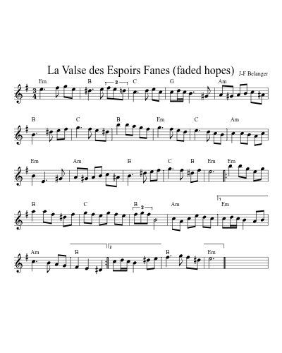 La Valse des Espoirs Fanes (faded hopes) (Version 2)