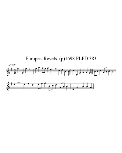 Europe's Revels. (p)1698.PLFD.383