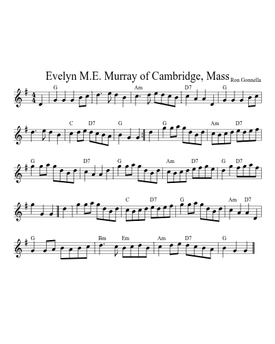 Evelyn M.E. Murray of Cambridge, Mass