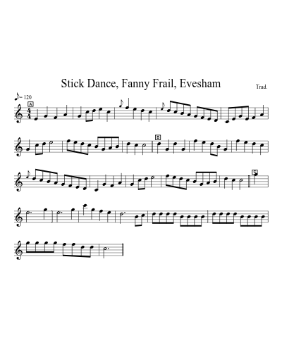 Stick Dance, Fanny Frail, Evesham