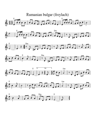 Rumanian bulgar (freylach) (Fh2012 B)