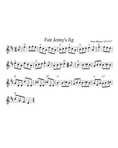 Fair Jenny's Jig (Version 9)