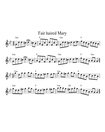 Fair haired Mary (Version 3)
