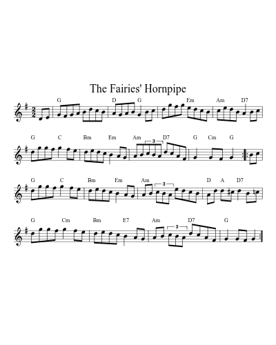 The Fairies' hornpipe (Version 6) sheet music preview