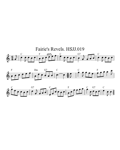 Fairie's Revels. HSJJ.019