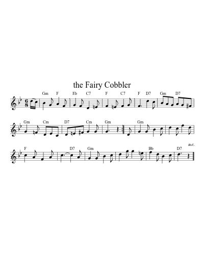 The Fairy Cobbler (Version 3) sheet music preview