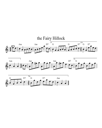 the Fairy Hillock sheet music preview