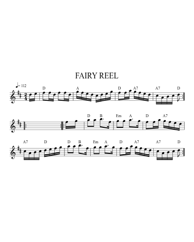 FAIRY REEL sheet music preview